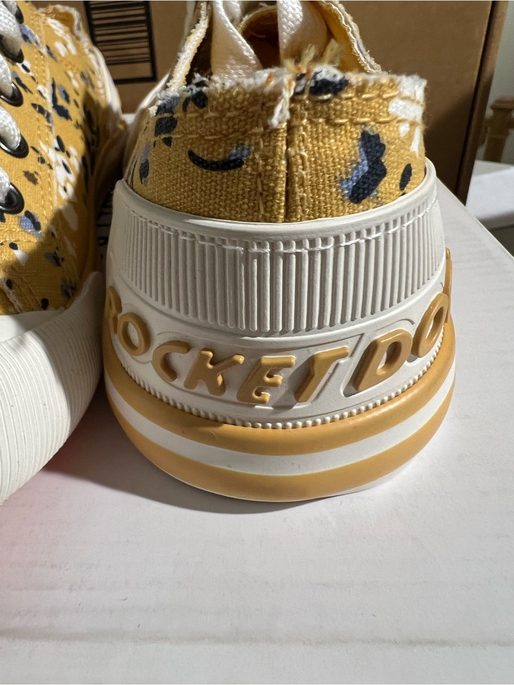 Rocket Dog Yellow Floral Canvas Sneakers with White Laces - Picture 4 of 9
